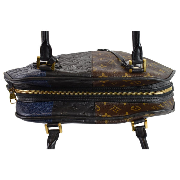 Lv Blocks Stripes Monogram Leather Tote zipper bag