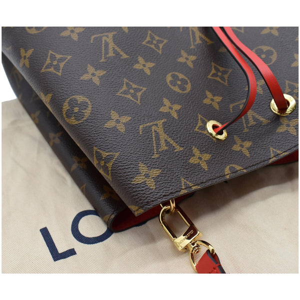 LOUIS VUITTON Neonoe Monogram Canvas Shoulder Bag Coquelicot