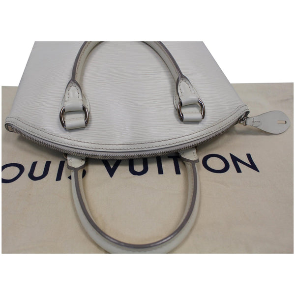top look lv Lockit Epi Leather Satchel Bag Ivory