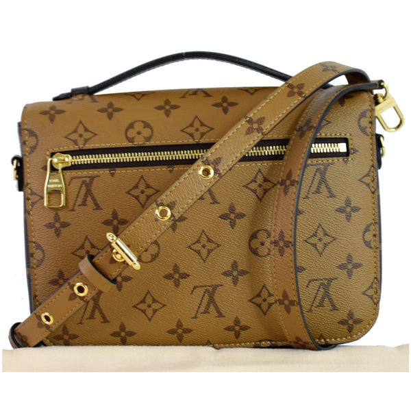 LOUIS VUITTON Metis Pochette Reverse Monogram Canvas Crossbody Bag Brown