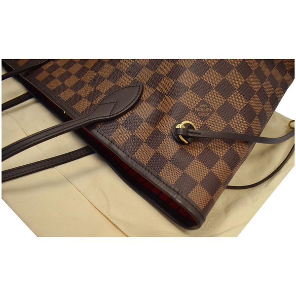 LOUIS VUITTON Neverfull MM Damier Ebene Shoulder Bag Brown