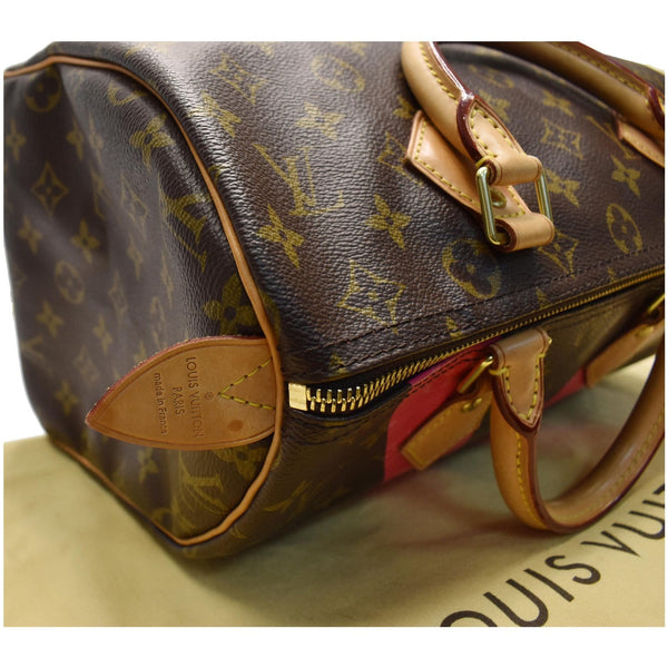 Louis Vuitton V Speedy 30 Grenade Zip Satchel Bag brown