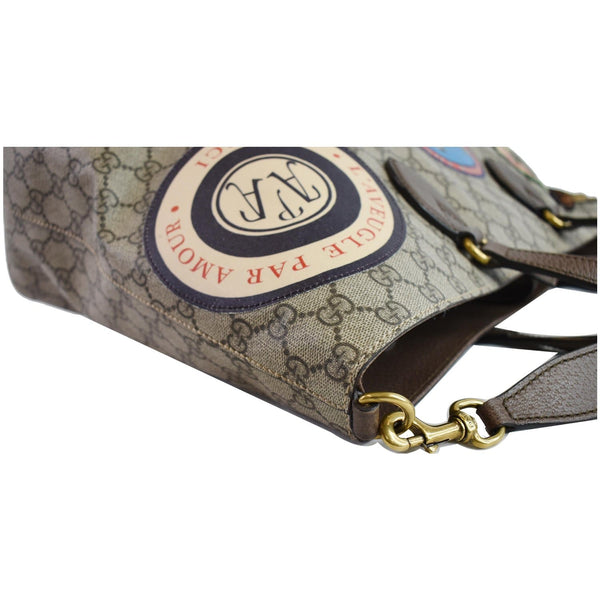 GUCCI Courrier Soft GG Supreme Tote Bag Beige 474083