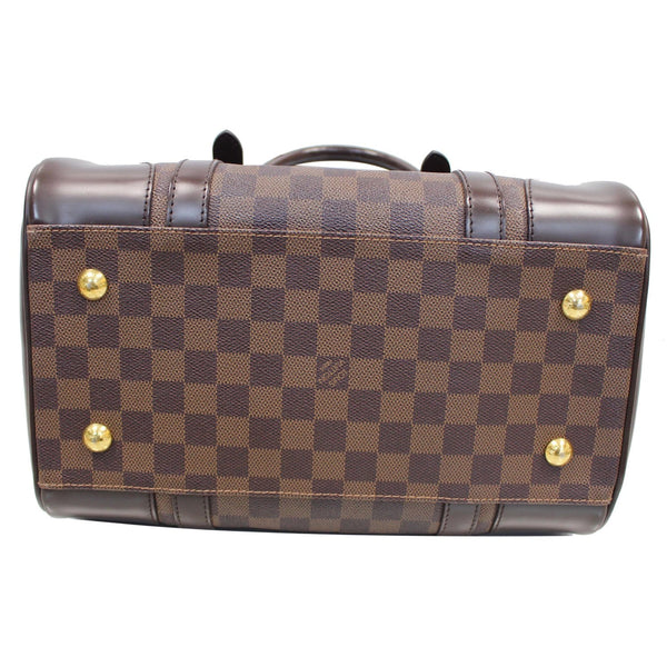 LOUIS VUITTON Berkeley Damier Ebene Satchel Bag Brown
