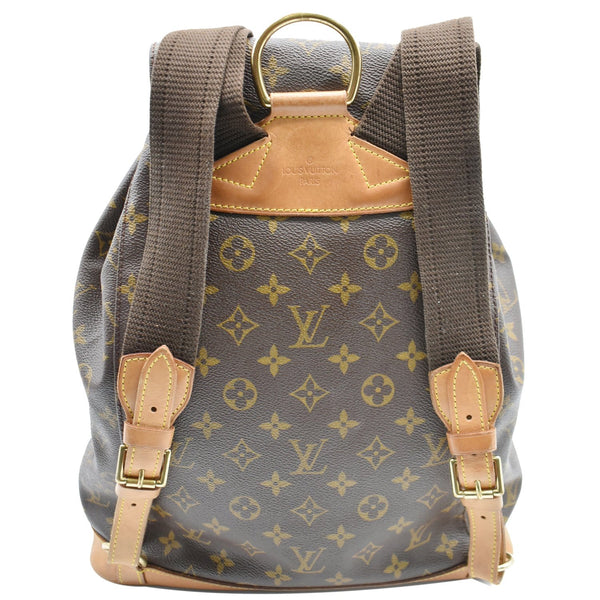 LOUIS VUITTON Montsouris GM Monogram Canvas Backpack Bag Brown