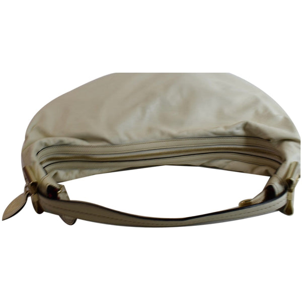 GUCCI Duchessa Leather Hobo Bag Ivory 181492