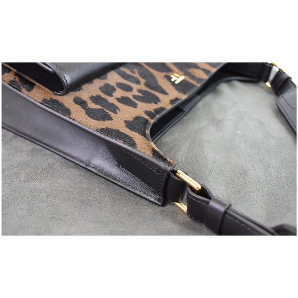 TOM FORD T-Twist Medium Calf Hair Crossbody Bag Leopard-Print