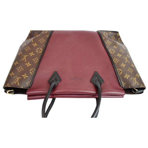 Louis Vuitton W PM Monogram Canvas Tote Bag Burgundy - top upside view