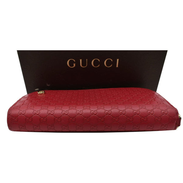 GUCCI Microguccissima Continental GG Monogram Embossed Wallet Red 256930