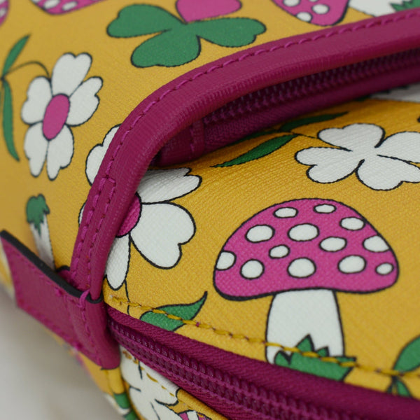 GUCCI Girls Floral Printed GG Coated Canvas Backpack Multicolor 271327