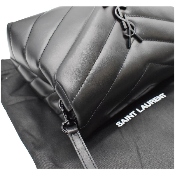 YVES SAINT LAURENT Loulou Toy Matelasse Leather Crossbody Bag Black