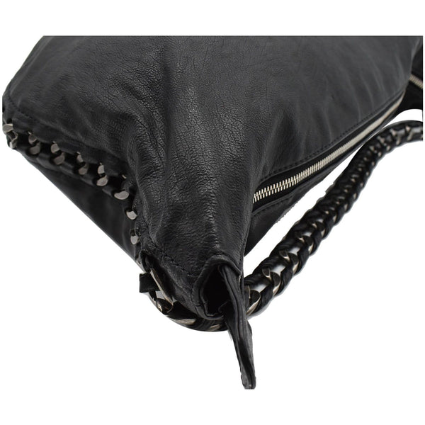 CHANEL Modern Chain Calfskin Leather Hobo Bag Black