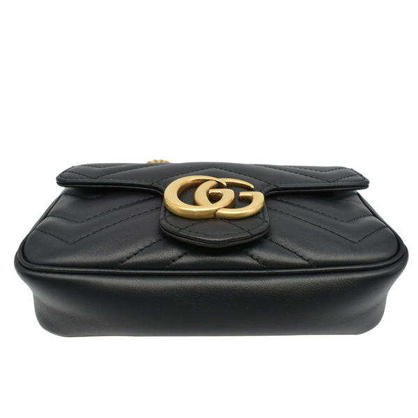 Gucci GG Marmont Super Mini Leather Crossbody Bag - front