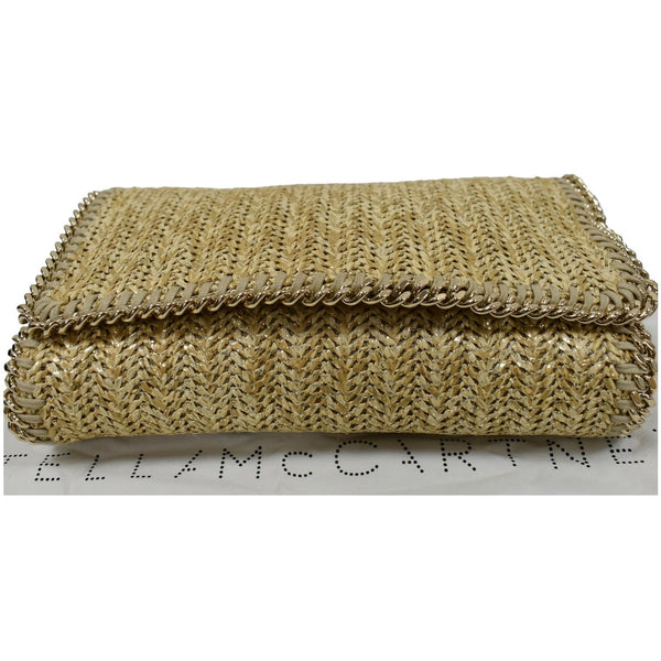 STELLA MCCARTNEY Falabella Small Raffia Shoulder Bag Beige