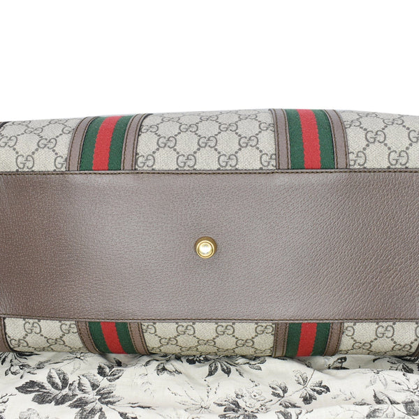 Gucci Neo Vintage Supreme Monogram Web Duffel Travel Bag