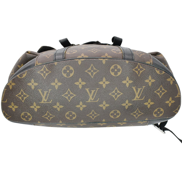 LOUIS VUITTON Christopher Monogram Macassar Canvas Backpack Bag Brown
