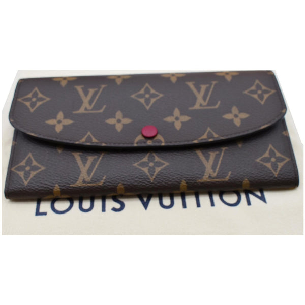 LOUIS VUITTON Emilie Monogram Canvas Wallet Fuchsia