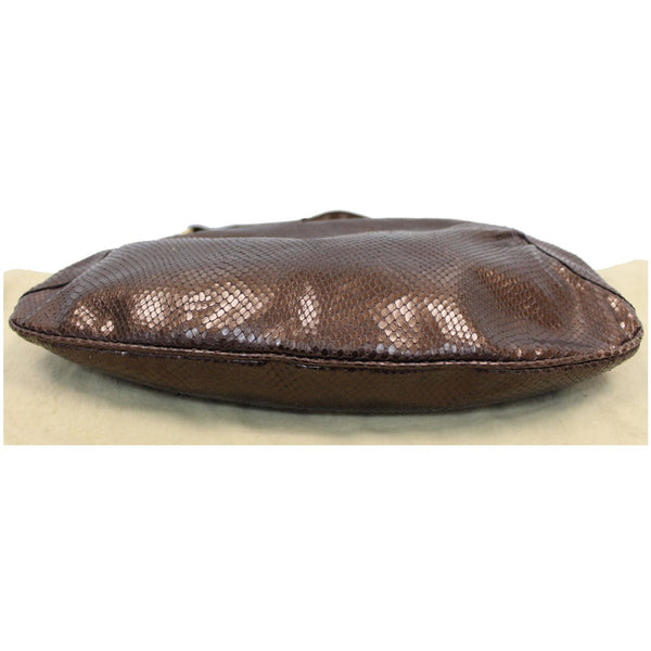 BURBERRY London Python Hobo Bag Bronze