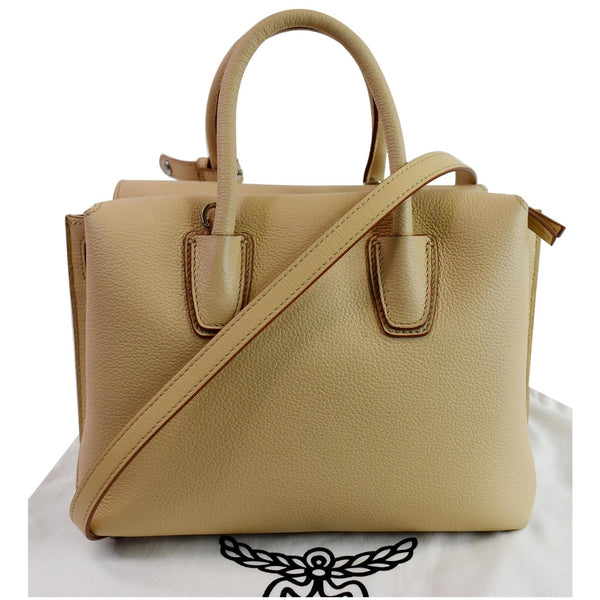 MCM Milla Mini Leather Top Handle Shoulder Bag Yellow - Last Call