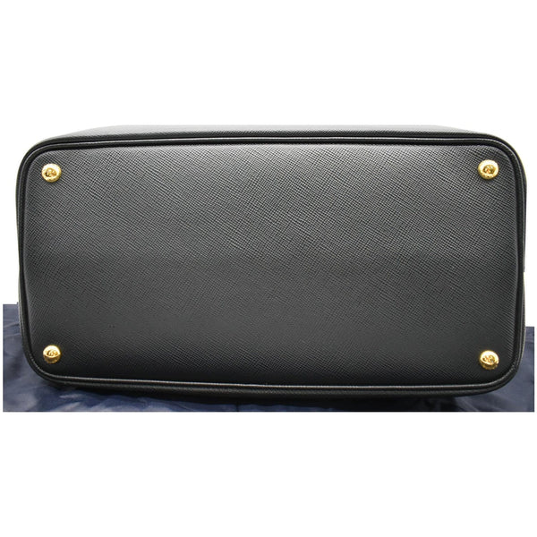 PRADA Double Handle Saffiano Leather Tote Shoulder Bag Black