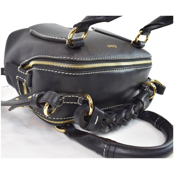 CHLOE Daria Small Classic Smooth Leather Crossbody Bag Black