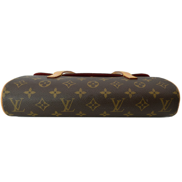 LOUIS VUITTON Sonatine Monogram Canvas Satchel Bag Brown