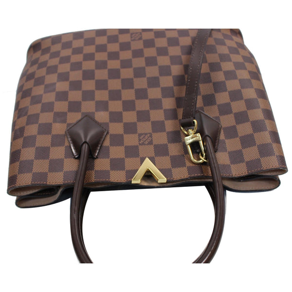 LOUIS VUITTON Kensington Damier Ebene Shoulder bag Brown front view