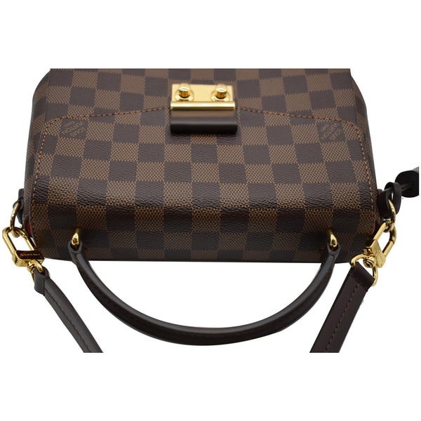 LOUIS VUITTON Croisette Damier Ebene Crossbody Bag Brown