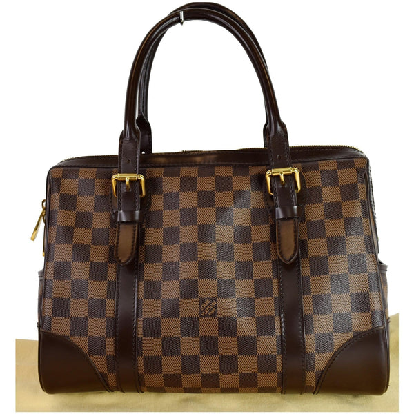Louis Vuitton Berkeley Damier Ebene Satchel Bag Brown- full front preview