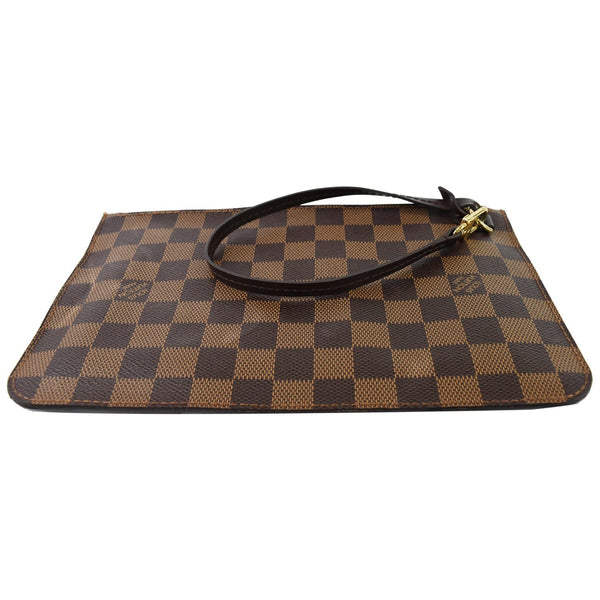 LOUIS VUITTON Pochette Wristlet Pouch Damier Ebene Neverfull MM Brown