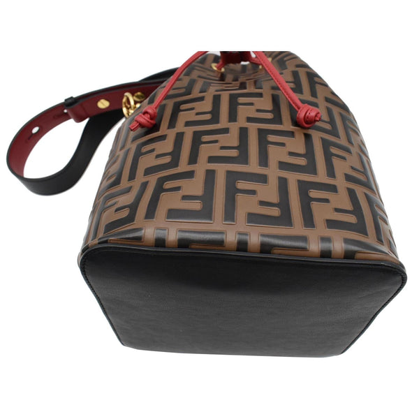 FENDI Mon Tresor Drawstring FF Canvas Bucket Bag Multicolor