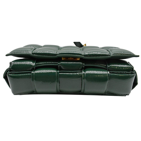 BOTTEGA VENETA Padded Cassette Leather Crossbody Bag Dark Green