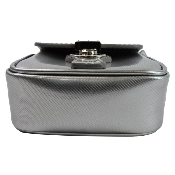 BURBERRY Trench Patent Leather Charm Coin Purse Bag Black/Silver - Final Sale