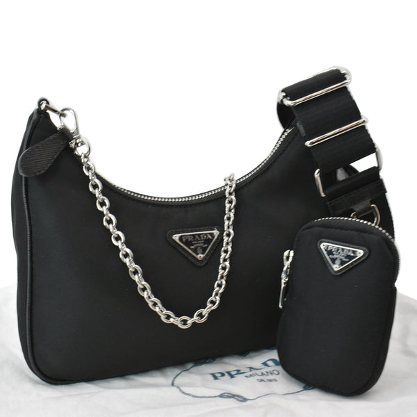 PRADA Re-Edition 2005 Nylon Shoulder Bag Black