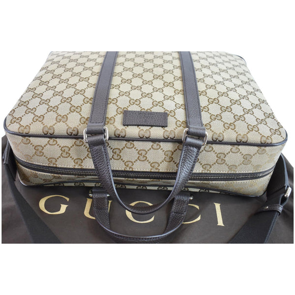 GUCCI GG Supreme Canvas Briefcase Beige 449168