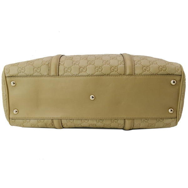 GUCCI Small Britt Guccissima Leather Satchel Bag Beige 170010