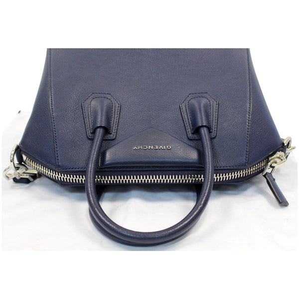 GIVENCHY Antigona Small Goatskin Leather Shoulder Bag Blue