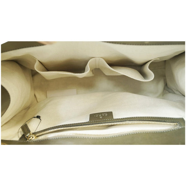 GUCCI Emily Large Guccissima Chain Shoulder Bag Grey 295403