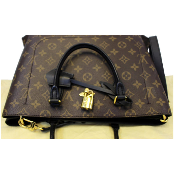 LOUIS VUITTON Flower Monogram Canvas Tote Bag Brown
