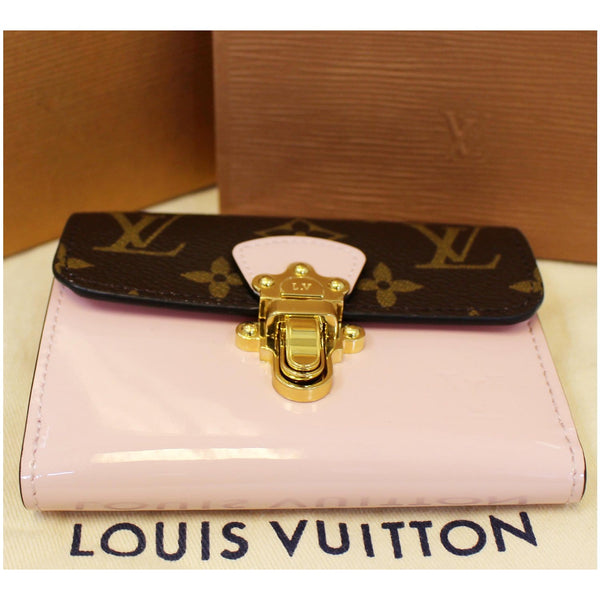 LOUIS VUITTON Cherrywood Compact Wallet Rose Ballerine