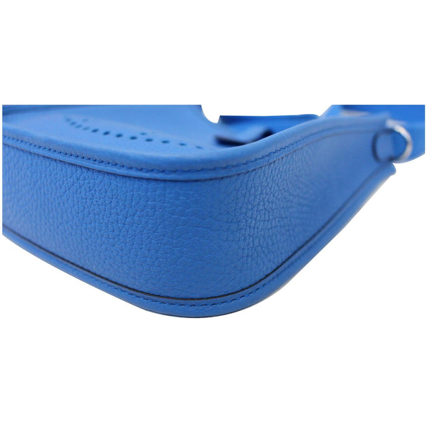 HERMES Evelyne III TPM Taurillon Clemence Shoulder Crossbody Bag Blue