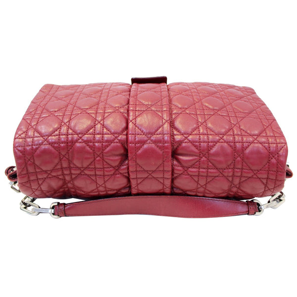 CHRISTIAN DIOR Medium Flap Cannage Leather Shoulder Bag Red-US