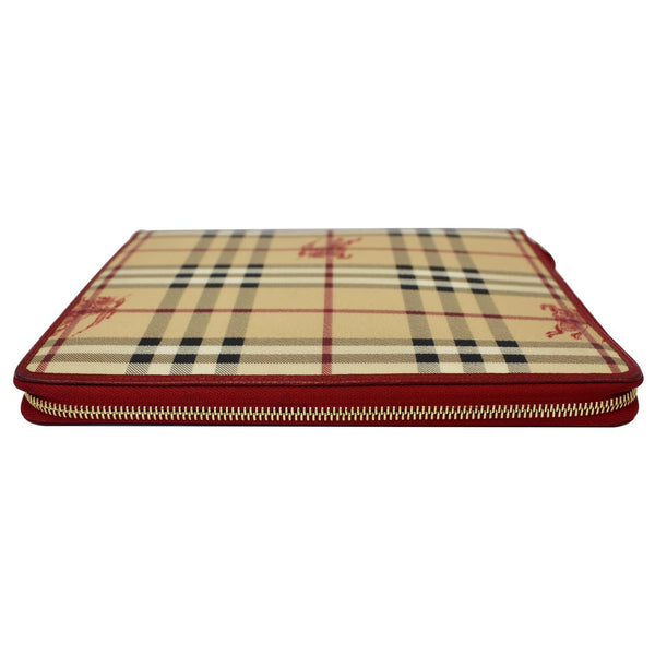 BURBERRY Check Leather iPad Cover Red-US