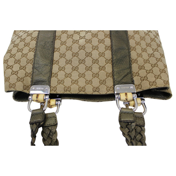 GUCCI Bamboo Bar GG Canvas Tote Bag Beige 232947-US