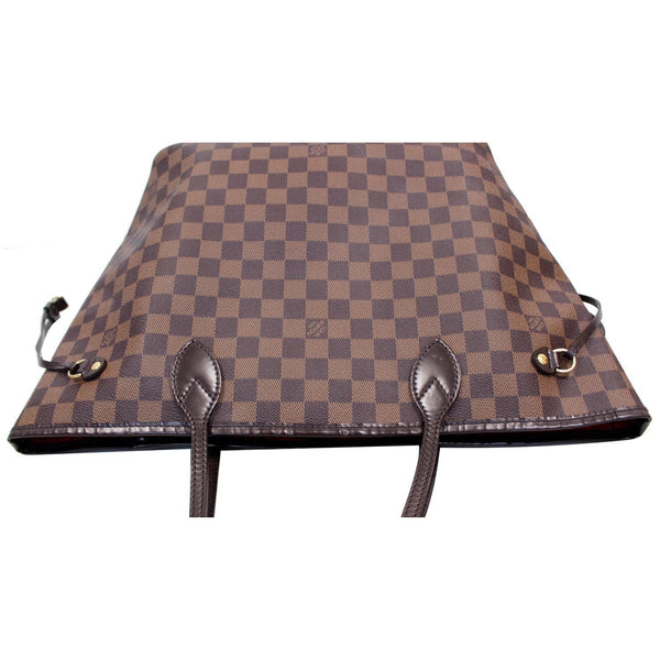 Louis Vuitton Neverfull MM Damier Ebene Bag Brown bottom view