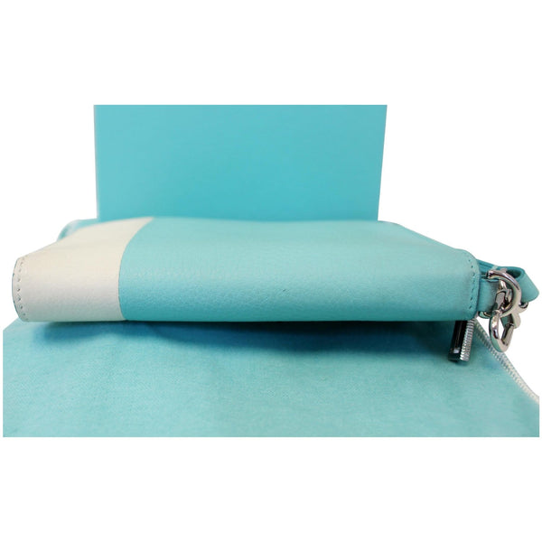 Tiffany & Co Wallet Block Zip Around White & Blue - bottom view