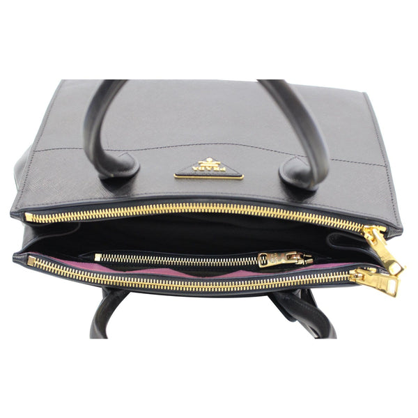 PRADA Paradigme Saffiano Leather Tote Shoulder Bag Black