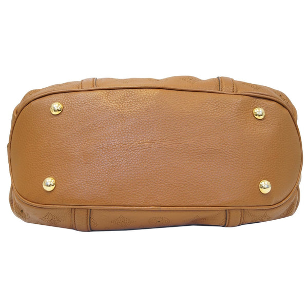 LOUIS VUITTON Lunar PM Mahina Leather Shoulder Bag Brown