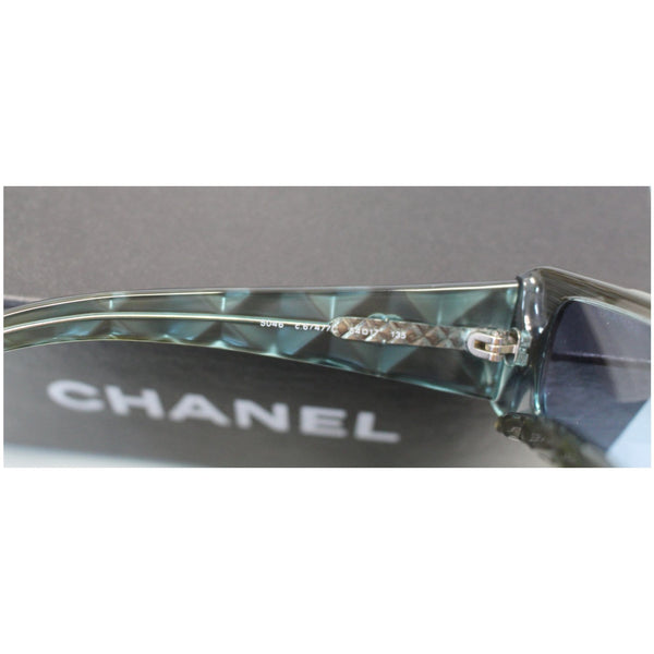 CHANEL Quilted Crystal CC Logo Gradient Tint Sunglasses 5046