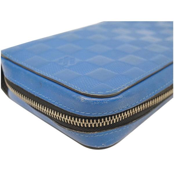 Elegant look Lv Damier Infini Neon Zippy Wallet Blue